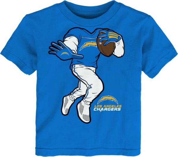 NFL Team Apparel Toddler Los Angeles Chargers Poki Player Blue T