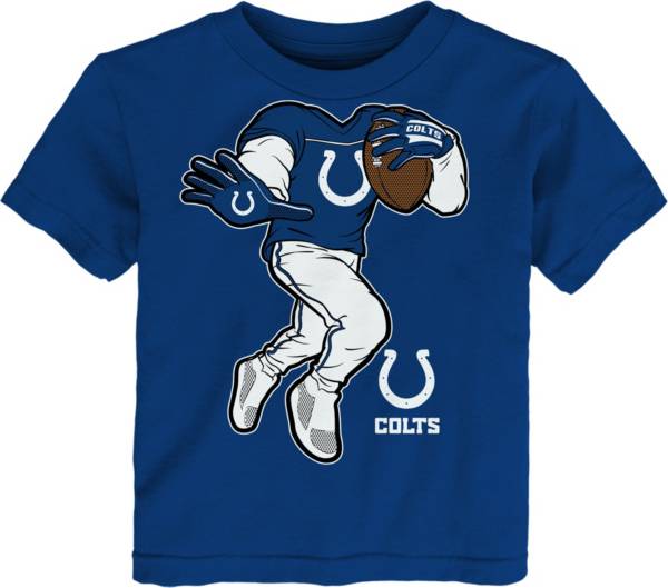 NFL Team Apparel Toddler Indianapolis Colts Stiff Arm Blue TShirt