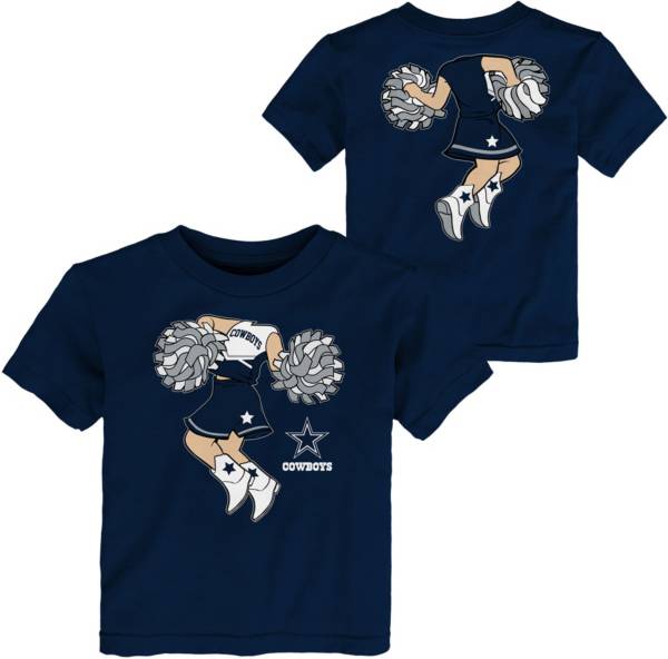 NFL Team Apparel Toddler Dallas Cowboys Cheerleader Navy T-Shirt product image