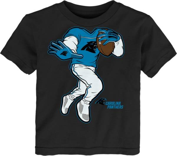 NFL Team Apparel Toddler Carolina Panthers Stiff Arm Black T-Shirt product image