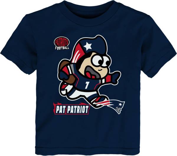 NFL Team Apparel Toddler New England Patriots Sizzle Mascot Navy T