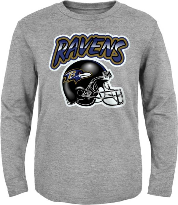 NFL Team Apparel Sweatshirt Youth Boys L Large Purple Pullover Baltimore  Ravens