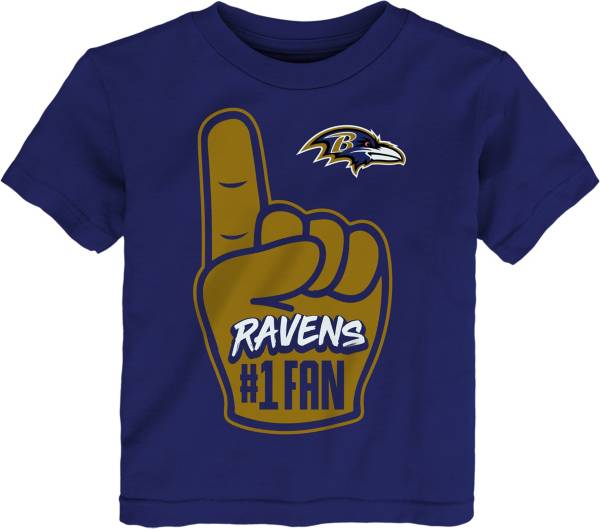 NFL Team Apparel Toddler Baltimore Ravens Hand Off Purple T-Shirt