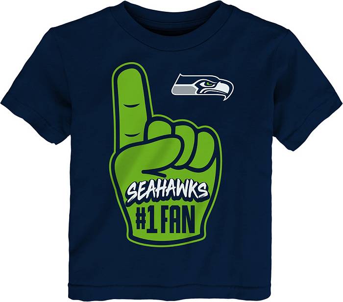 NFL Team Apparel Toddler Seattle Seahawks Hand Off Navy T-Shirt