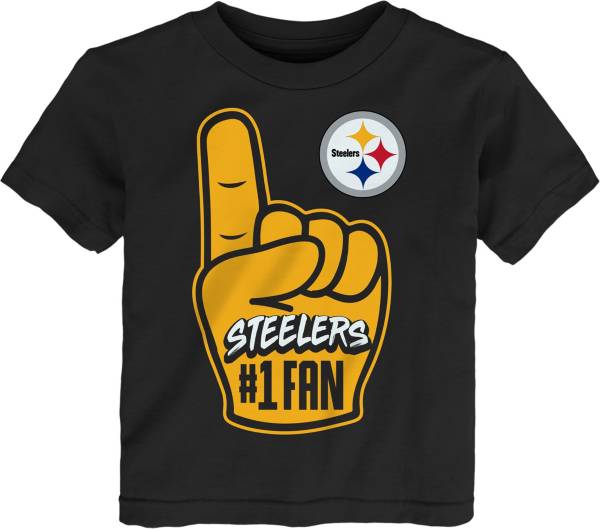 NFL Team Apparel Toddler Pittsburgh Steelers Hand Off Black T-Shirt product image
