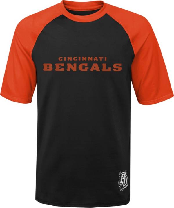 NFL Team Apparel Youth Cincinnati Bengals Rash Guard Black T-Shirt