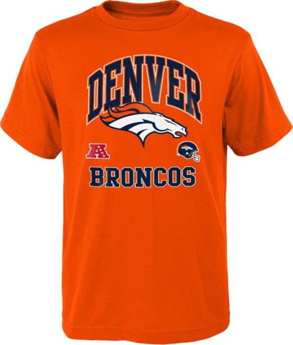 NFL Team Apparel Youth Denver Broncos Official Business Orange T-Shirt product image