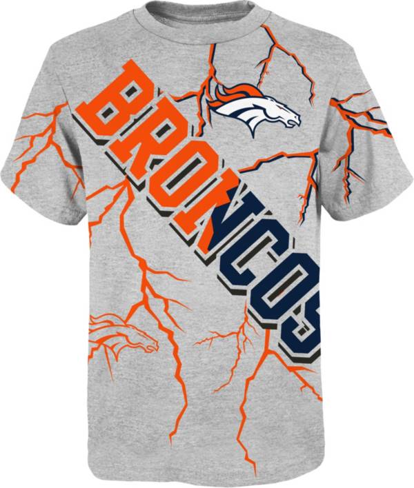 NFL Team Apparel Youth Denver Broncos Highlights Grey T-Shirt product image