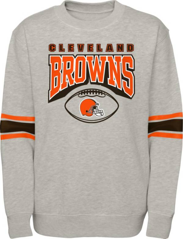 NFL Team Apparel Little Kids' Cleveland Browns Fan Fave Grey Crew product image