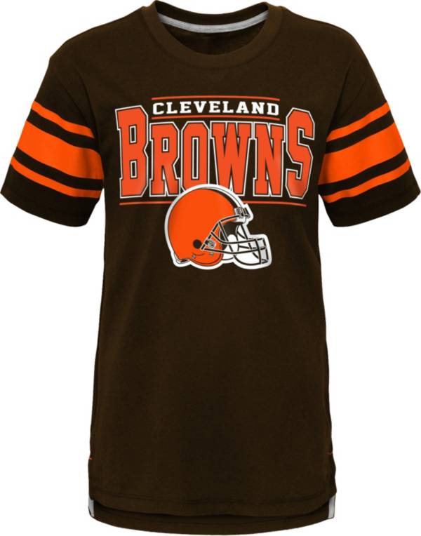 NFL Team Apparel Youth Cleveland Browns Huddle Up Brown T-Shirt product image