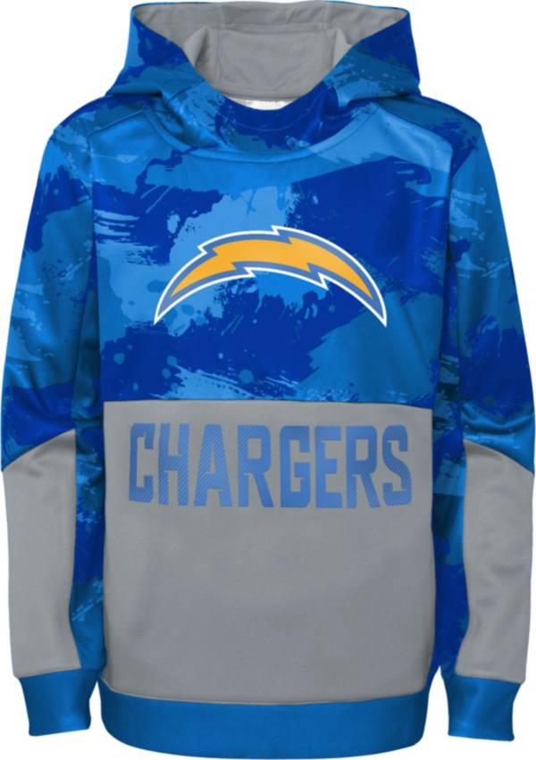 NFL Team Apparel Youth Los Angeles Chargers Covert Blue/Grey Hoodie product image