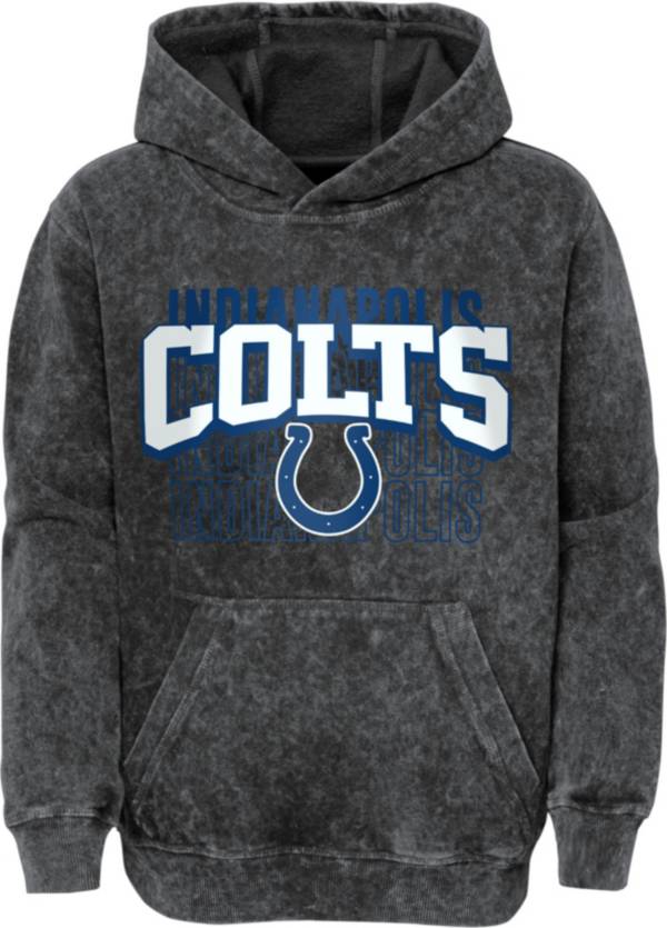 NFL Team Apparel Youth Indianapolis Colts Headline Mineral Wash Black Hoodie product image