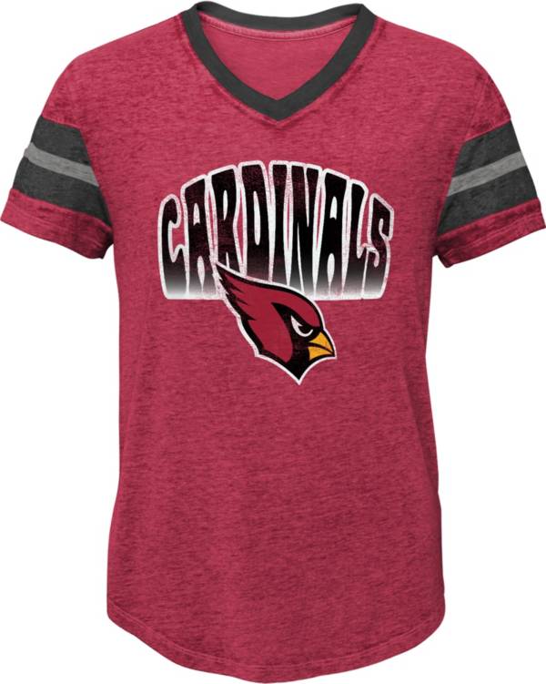 NFL Team Apparel Girls' Arizona Cardinals Catch The Wave Red T-Shirt product image