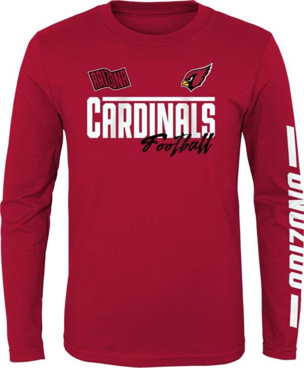 NFL Team Apparel Youth Arizona Cardinals Race Time Red Long Sleeve T-Shirt product image