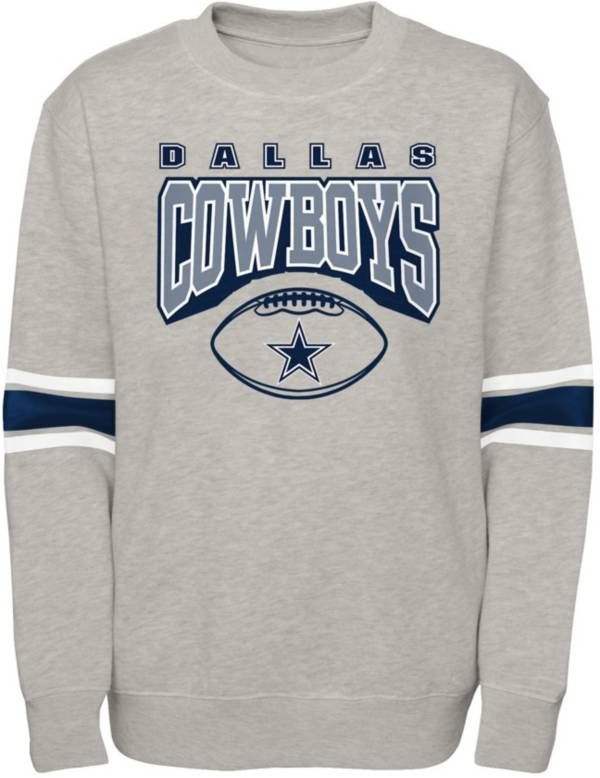 NFL Team Apparel Little Kids' Dallas Cowboys Fan Favorite Grey Crew Sweatshirt product image
