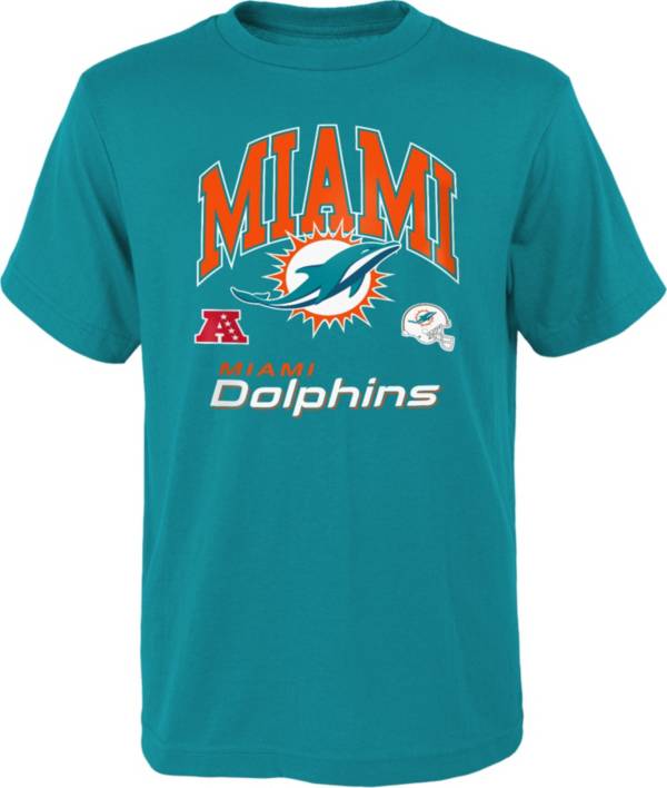 NFL Team Apparel Youth Miami Dolphins Official Business Aqua T-Shirt product image