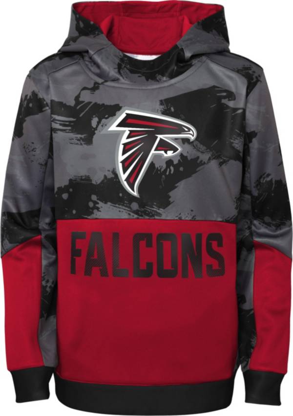 NFL Team Apparel Youth Atlanta Falcons Covert Black/Red Hoodie product image
