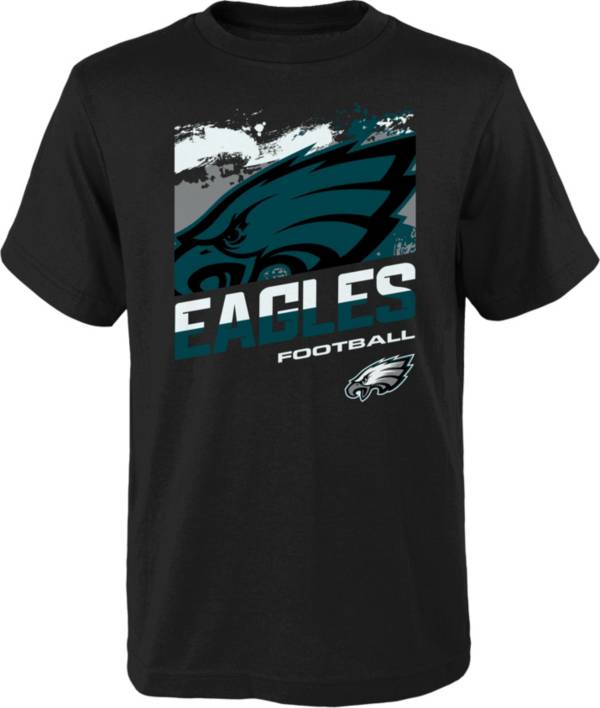 NFL Team Apparel Youth Philadelphia Eagles Rowdy Black T-Shirt product image