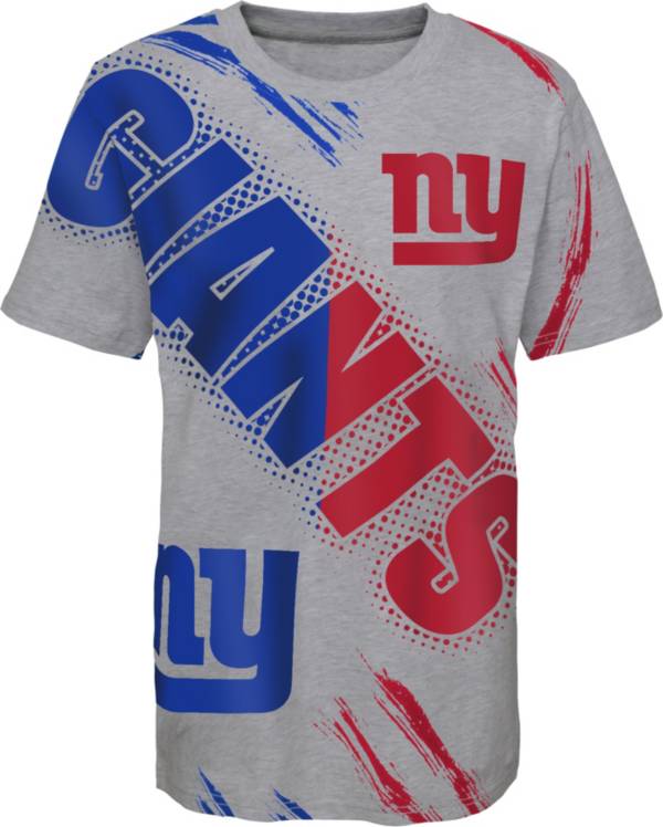 NFL Team Apparel Youth New York Giants Overload Grey T-Shirt product image