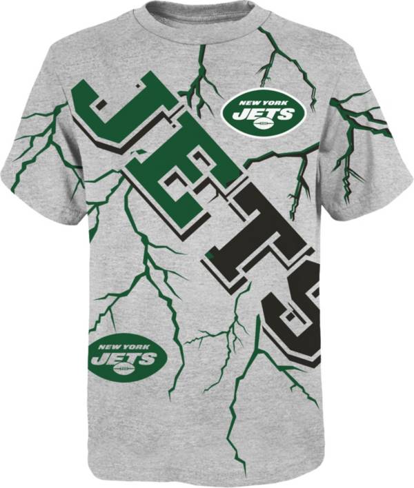 NFL Team Apparel Youth New York Jets Highlights Grey T-Shirt product image