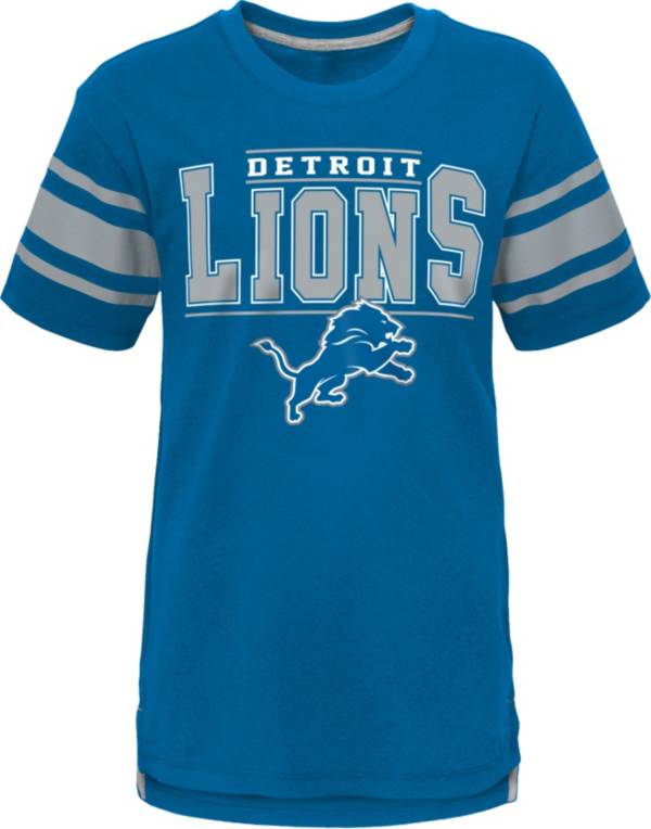 NFL Team Apparel Youth Detroit Lions Huddle Up Blue T-Shirt product image