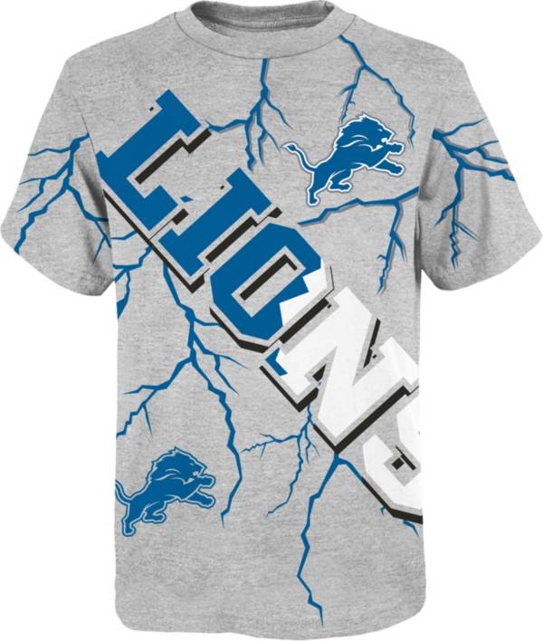 NFL Team Apparel Youth Detroit Lions Highlights Grey T-Shirt product image