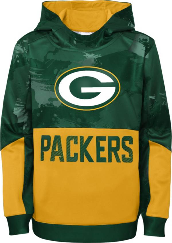 NFL Team Apparel Youth Green Bay Packers Covert Green/Gold Hoodie product image