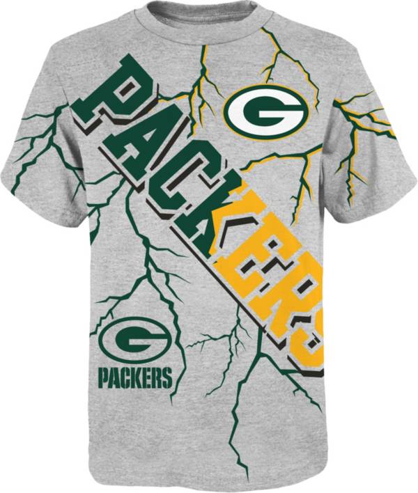 NFL Team Apparel Youth Green Bay Packers Highlights Grey T-Shirt product image