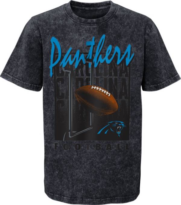 NFL Team Apparel Youth Carolina Panthers Headline Mineral Wash Black T-Shirt product image