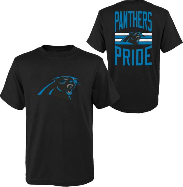 NFL Team Apparel Youth Carolina Panthers Slogan Back Black T-Shirt product image