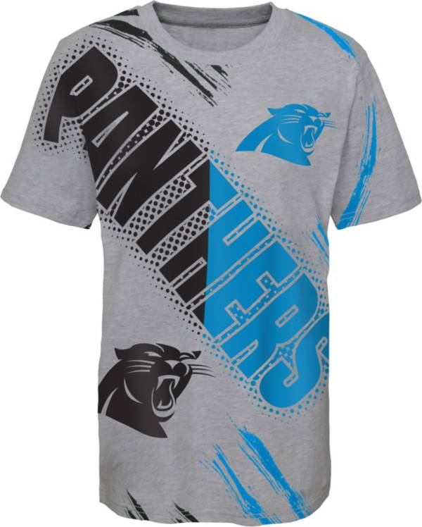 NFL Team Apparel Youth Carolina Panthers Overload Grey T-Shirt product image