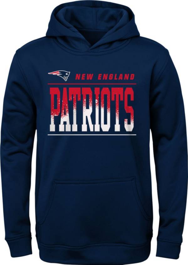 NFL Team Apparel Youth New England Patriots Play By Play Navy Hoodie product image
