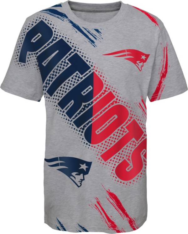 NFL Team Apparel Youth New England Patriots Overload Grey T-Shirt product image