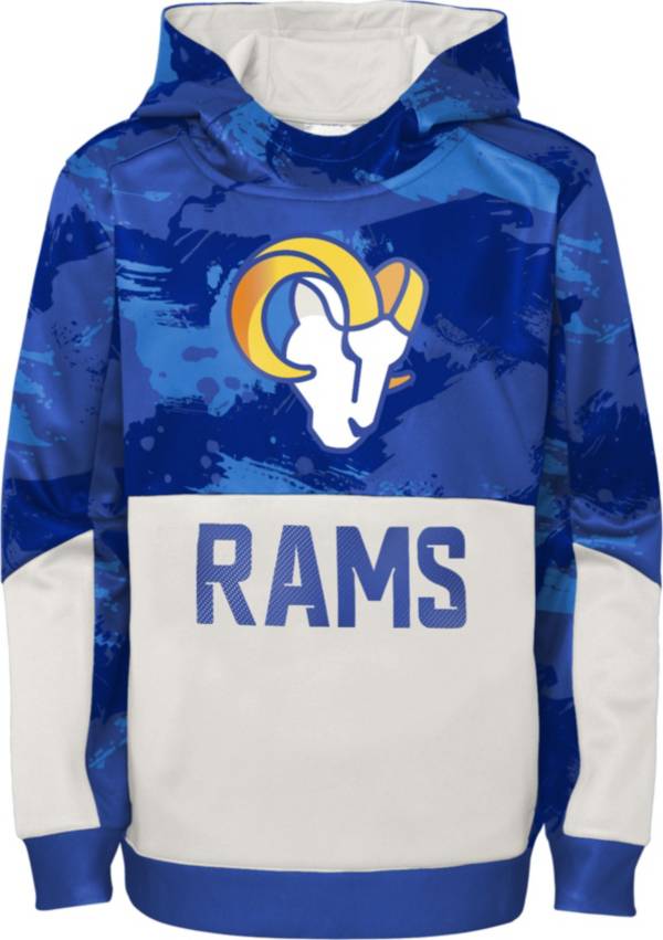 NFL Team Apparel Youth Los Angeles Rams Covert Royal/White Hoodie product image