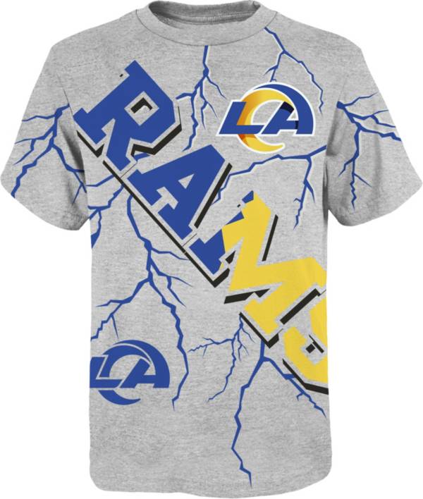 NFL Team Apparel Youth Los Angeles Rams Highlights Grey T-Shirt product image