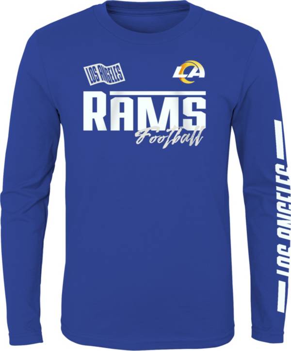 NFL Team Apparel Youth Los Angeles Rams Race Time Royal Long Sleeve T-Shirt product image