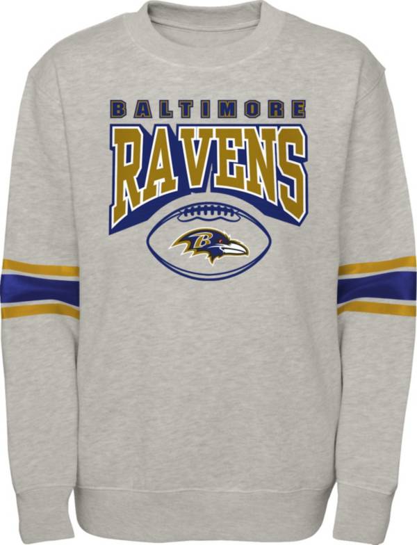 NFL Team Apparel Little Kids' Baltimore Ravens Fan Fave Grey Crew product image
