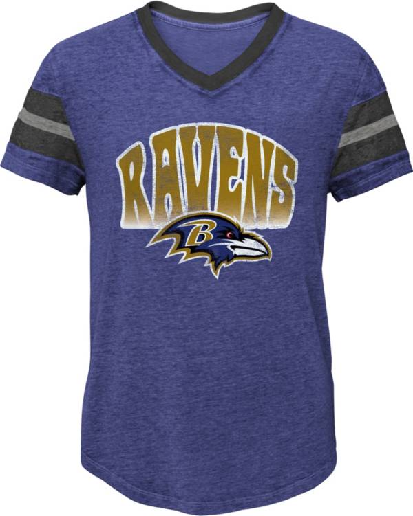 NFL Team Apparel Girls' Baltimore Ravens Catch The Wave Purple T-Shirt product image