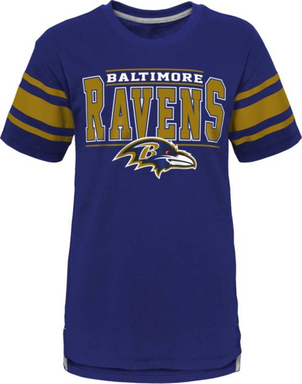 NFL Team Apparel Youth Baltimore Ravens Huddle Up Purple T-Shirt product image
