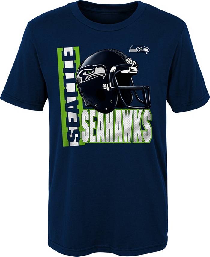 NFL Team Apparel Little Kids' Seattle Seahawks Draft Pick Navy T-Shirt