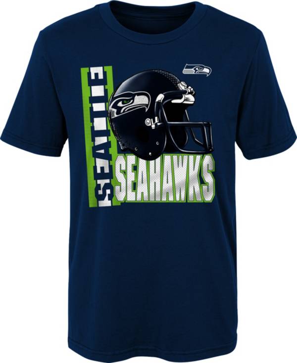 NFL Team Apparel Little Kids' Seattle Seahawks Draft Pick Navy T-Shirt