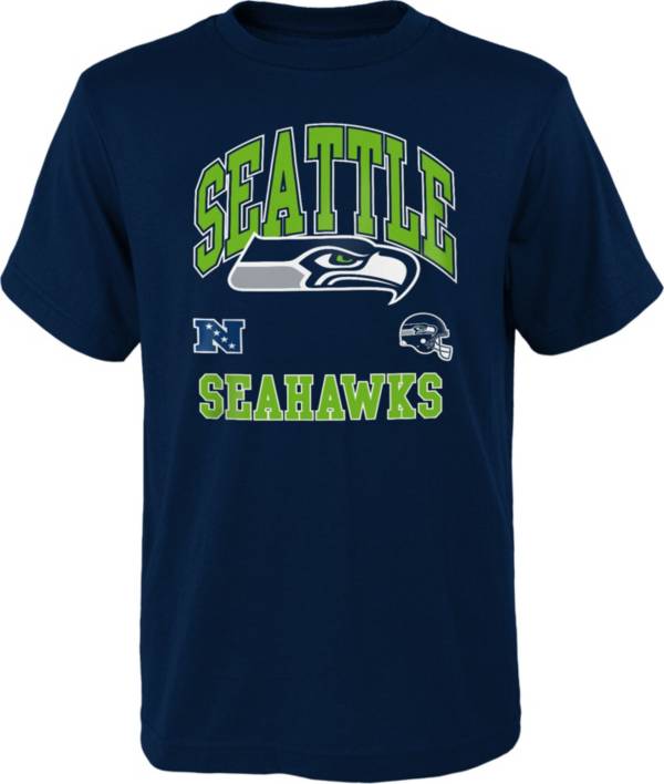 NFL Team Apparel Youth Seattle Seahawks Official Business Navy T-Shirt product image