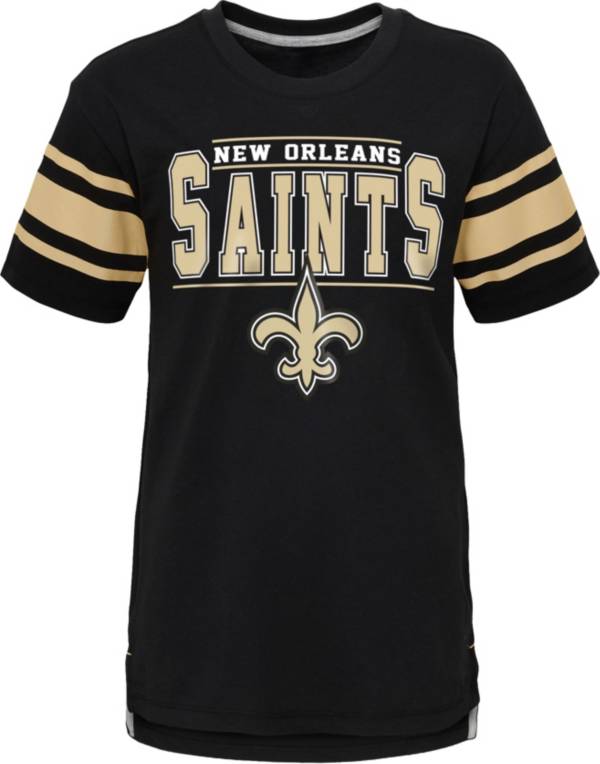 NFL Team Apparel Youth New Orleans Saints Huddle Up Black T-Shirt product image