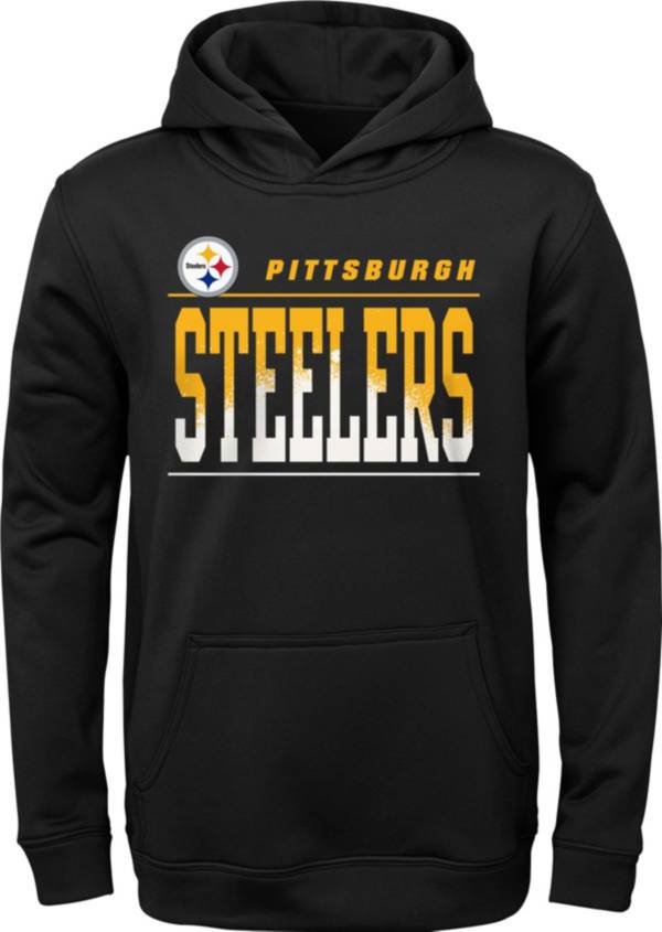 NFL Team Apparel Youth Pittsburgh Steelers Play By Play Black Hoodie product image