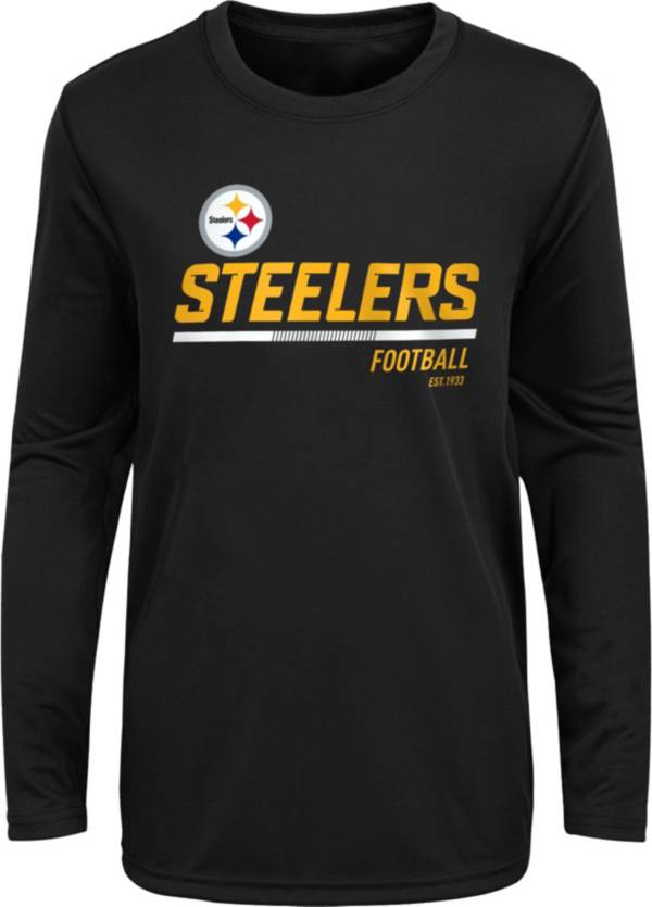 NFL Team Apparel Little Kids' Pittsburgh Steelers Engage Black Long Sleeve T-Shirt product image