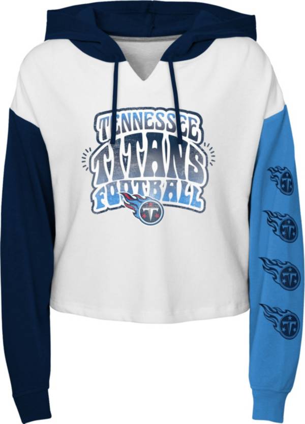 NFL Team Apparel Girls' Tennessee Titans Color Run White Hoodie product image