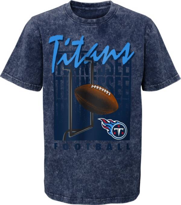 NFL Team Apparel Youth Tennessee Titans Headline Mineral Wash Navy T-Shirt product image