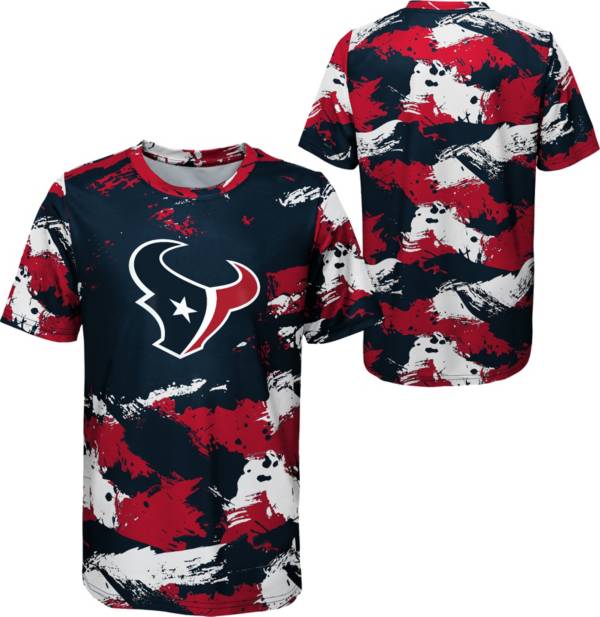 NFL Team Apparel Youth Houston Texans Cross Pattern Navy T-Shirt product image