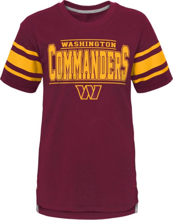 NFL Team Apparel Youth Washington Commanders Huddle Up Team Color T-Shirt