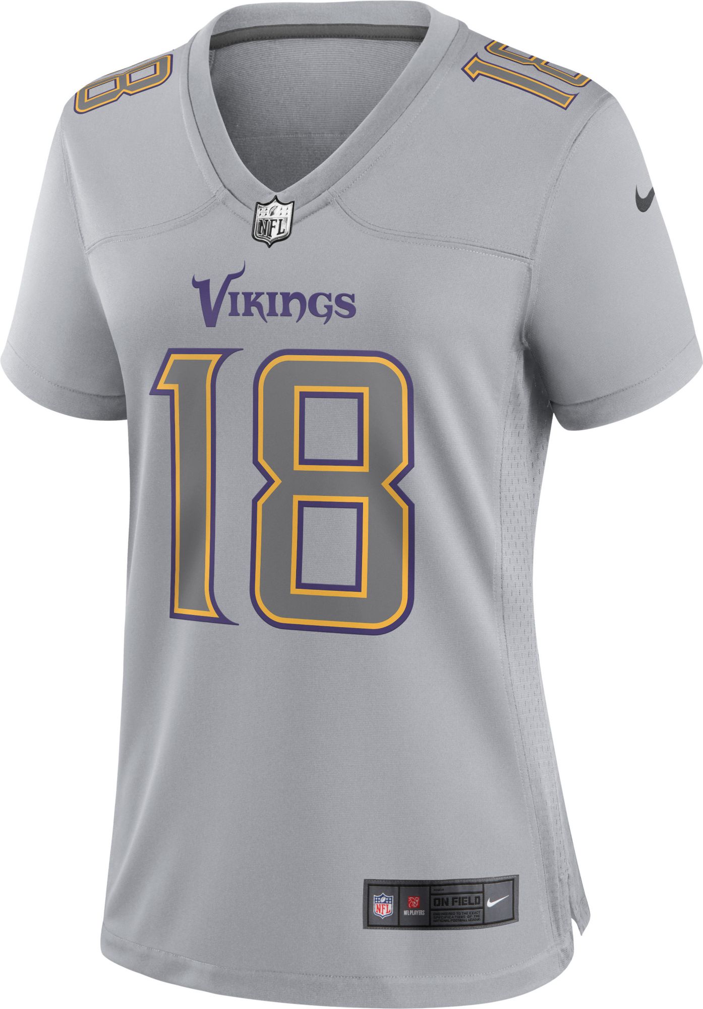 Nike Women's Minnesota Vikings Justin Jefferson #18 Atmosphere Grey Game Jersey